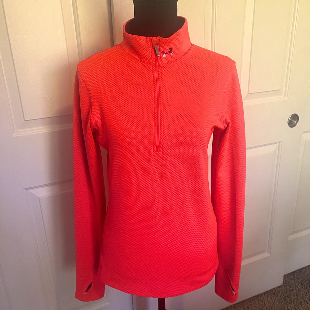 UNDER ARMOUR — 1/2 Zip Coral Polo